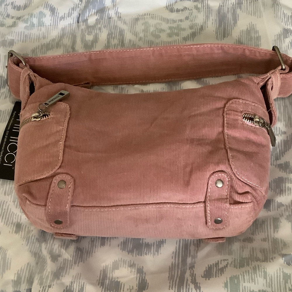 Minicci Pink Corduroy Satchel